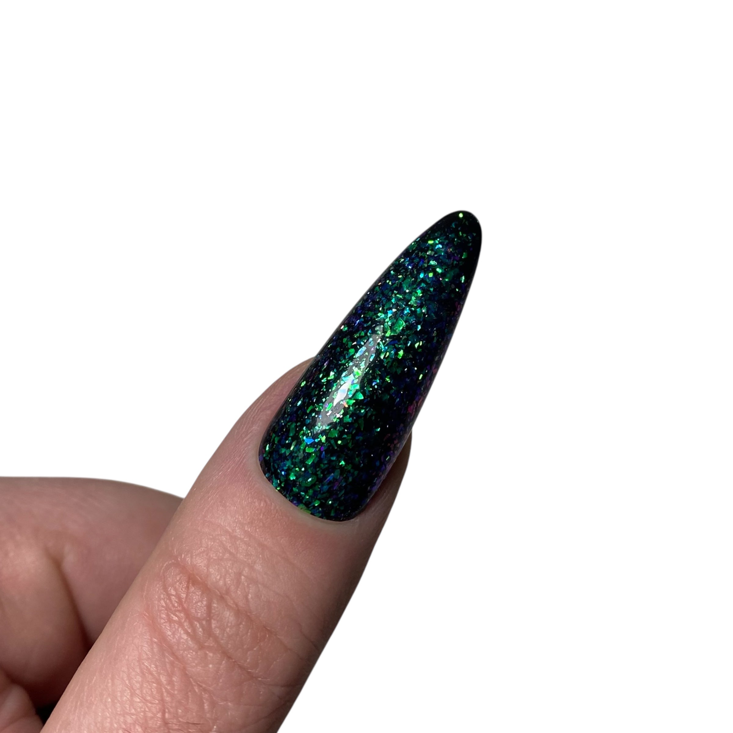 Green Lava - Top coat à flakes