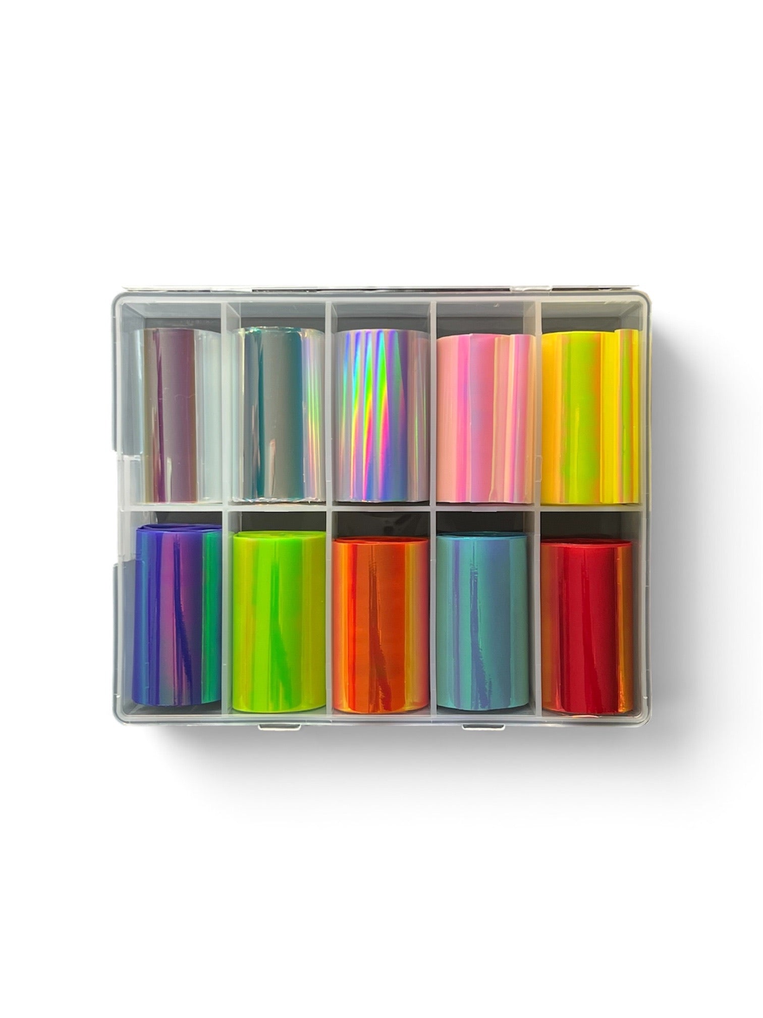 Foils incrustation iridescent - plusieurs feuilles de couleurs à reflets
